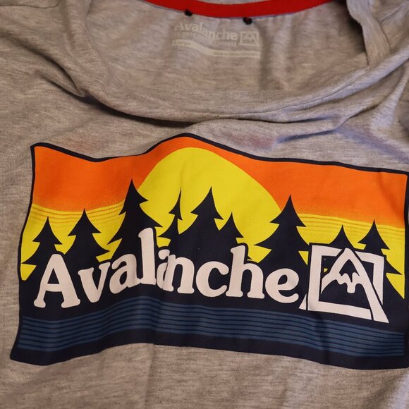Avalanche Tee Size Large Excellent Condition Grey Logo Shirt - Picture 14 of 15